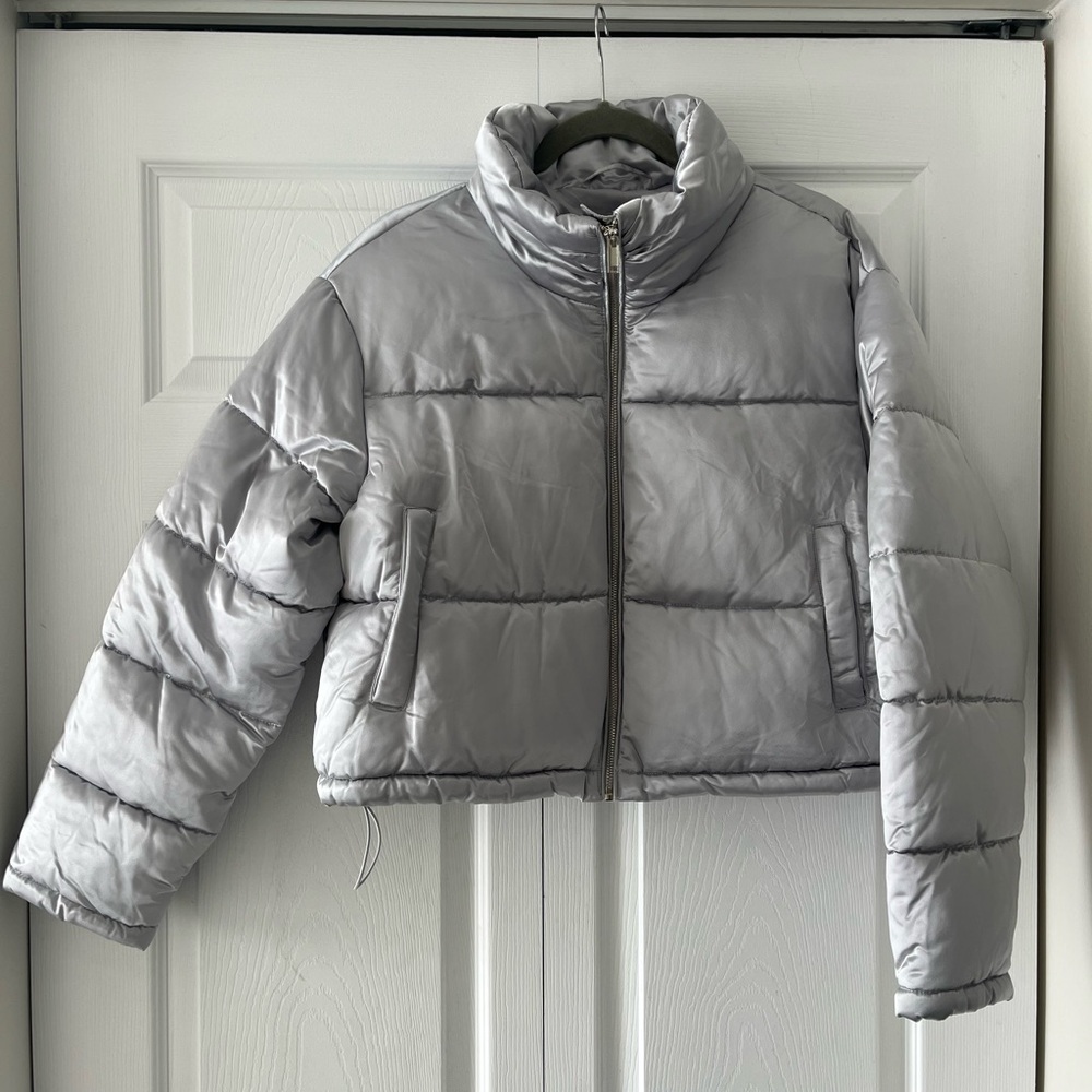 Silver Puffer Jacket